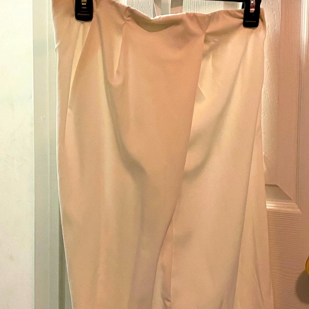 White Strapless Wrap Jumpsuit
